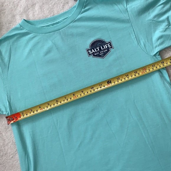 NEW Salt Life Boys Ocean Blue Logo T-Shirt Youth Medium - Picture 8 of 9